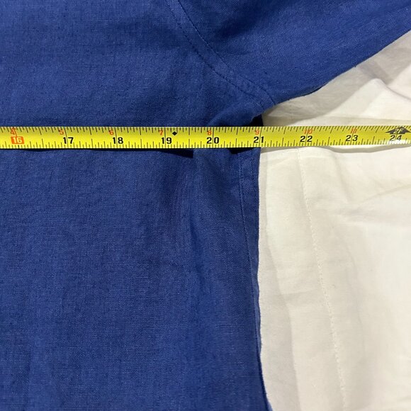 Tommy Bahama Navy Linen button down shirt, Med - Picture 8 of 10